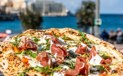 Pizza with sea view in Malta